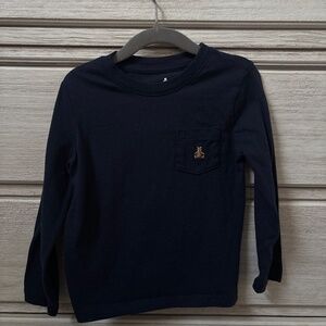 Navy blue long sleeve shirt
